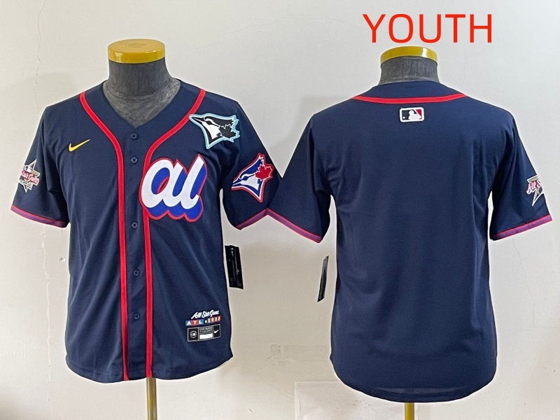 Youth 2025 Toronto Blue Jays blank dark blue 2025 MLB All Star Nike  Jersey style 5
